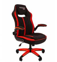 Игровое кресло Chairman game 19 Россия текстиль черно-красный