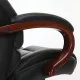 Кресло из натуральной кожи  PREMIUM "Infinity EX-707", дерево, черное. Фото товара с разных ракурсов.