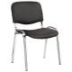 Стул для персонала и посетителей "ИЗО", хромированный каркас, кожзам черный Z-11, К3 главное фото в маленьком размере