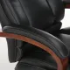 Кресло из натуральной кожи  PREMIUM "Infinity EX-707", дерево, черное. Фото товара с разных ракурсов.